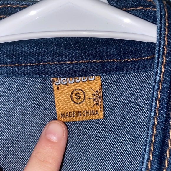Women’s vintage jean jacket with pockets jou jou - Picture 2 of 4